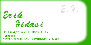 erik hidasi business card